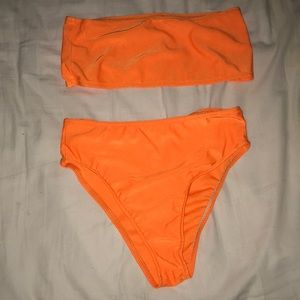 Two piece high waisted bathing suit